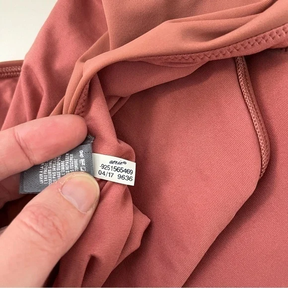 AERIE x AEO One Piece Side Cutout Swimsuit in Dusty Rose - Picture 12 of 12